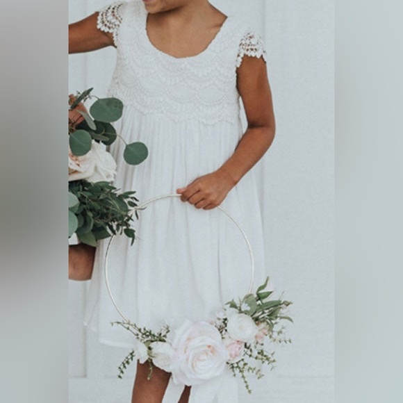 White Flowergirl Dress, Never worn - Picture 2 of 3